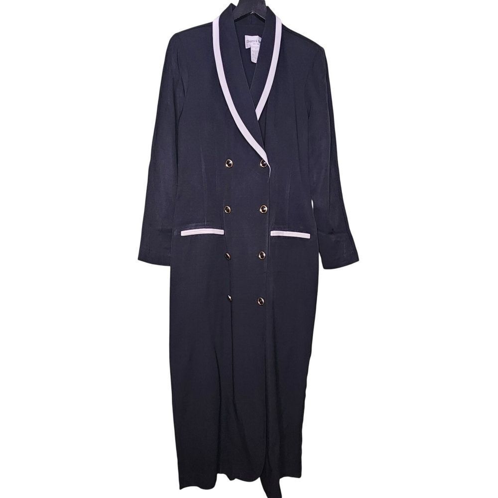Vintage 80s Danny & Nicole Midi Blazer Dress Black Long Sleeve Preppy USA 8T
